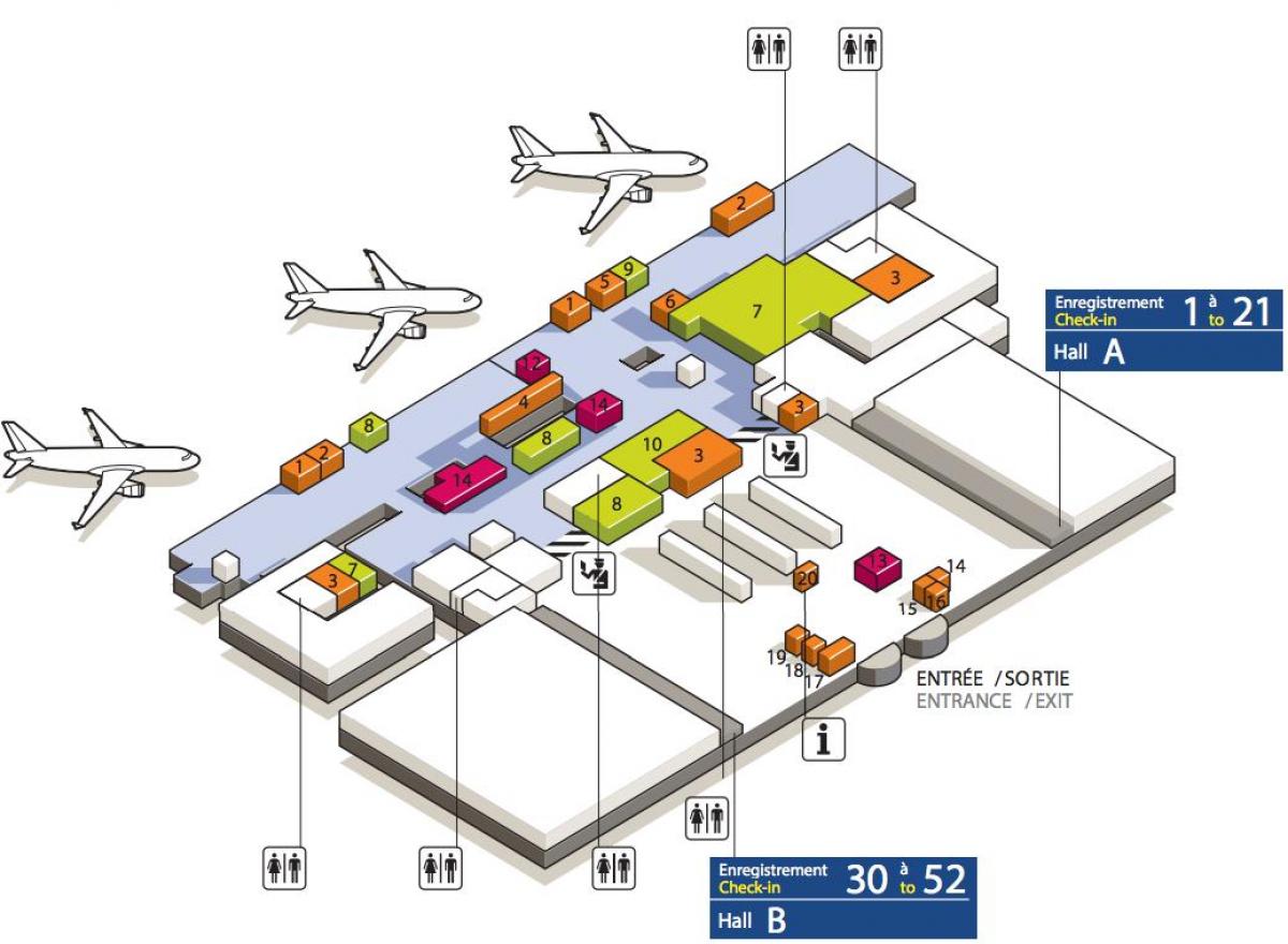 Kart Şarl-de-Qoll terminal 3 aeroportunun