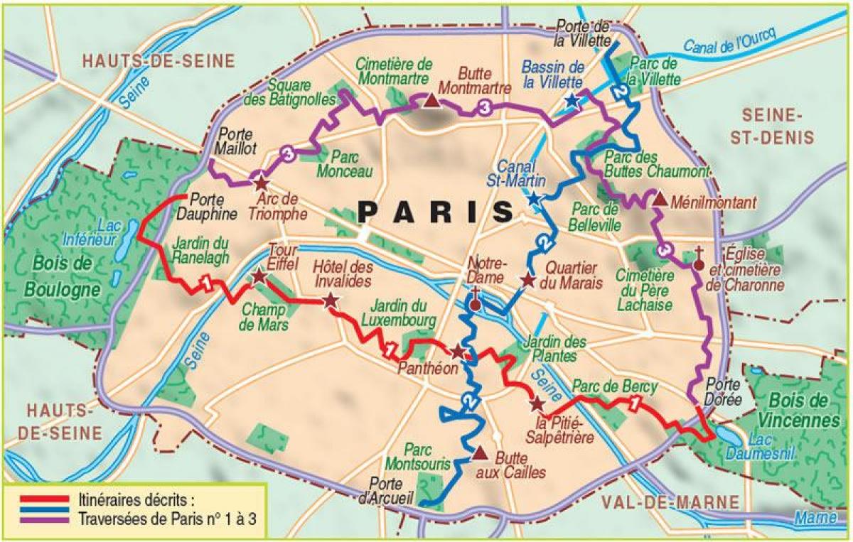 Paris xəritəsi hiking
