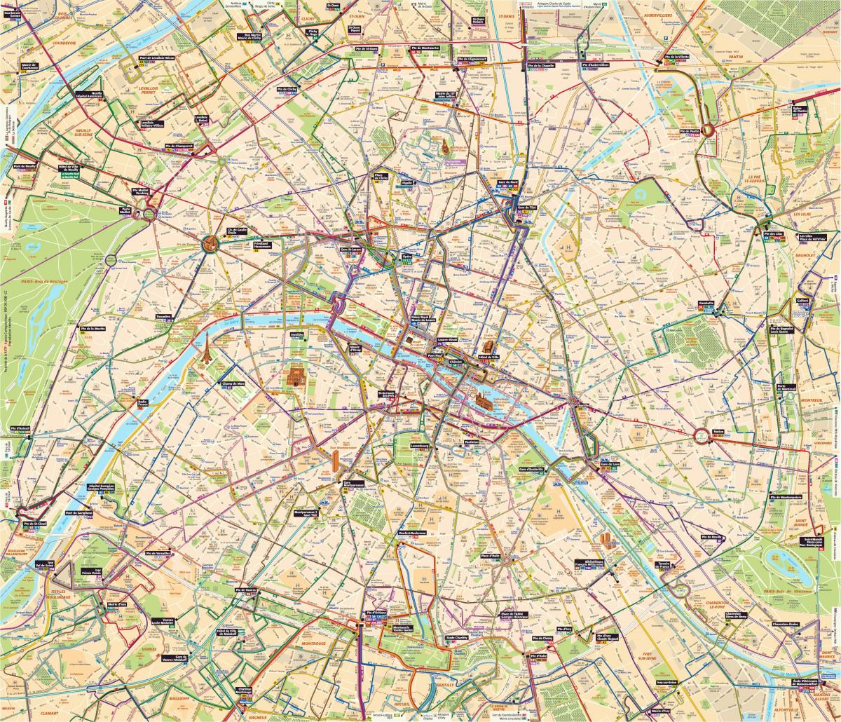 Kart Parisin avtobus