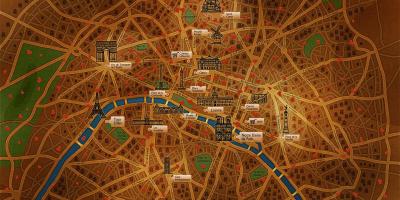 Paris xəritəsi divar kağızları