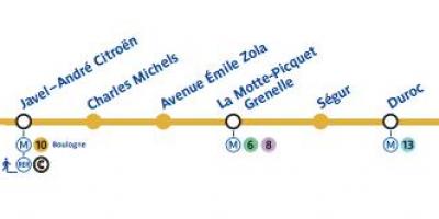 Paris xəritəsi metro 10