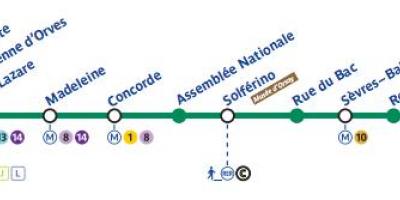 Paris xəritəsi metro xətti 12