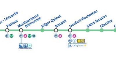Paris xəritəsi metro xətti 6